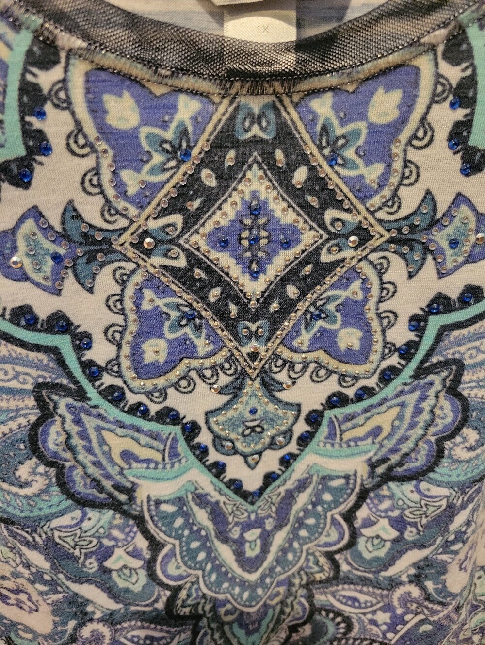 Cj Banks 1x Navy 3/4 Sleeve Top - Picture 4 of 11
